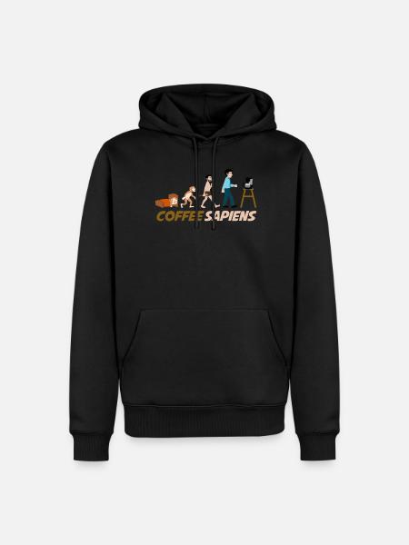 Coffee Coffee Sapiens Coffee Drinker - Men’s Premium Organic Hoodie - black