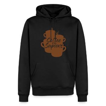 Coffee Sapiens Kaffeetassen - Männer Premium Bio Hoodie - Schwarz - Vorne - Nico (187cm)
