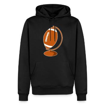 Rugby American Football Rugbyball - Männer Premium Bio Hoodie - Schwarz - Vorne - Nico (187cm)