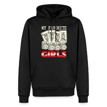 Poker Cartes de Poker Femmes Joueurs de Poker - Sweat à capuche Premium bio Homme - noir - Devant - Nico (187cm)