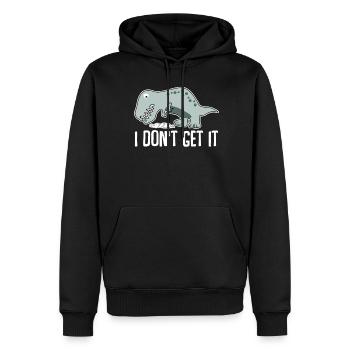 T-Rex kurze Arme Tyrannosaurus Rex Hase - Männer Premium Bio Hoodie - Schwarz - Vorne - Nico (187cm)