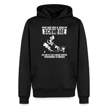 Schweißen Schweißer - Männer Premium Bio Hoodie - Schwarz - Vorne - Nico (187cm)