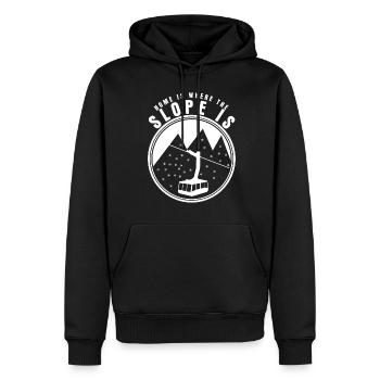 Snowboard Ski Montagnes Remontée mécanique - Sweat à capuche Premium bio Homme - noir - Devant - Nico (187cm)
