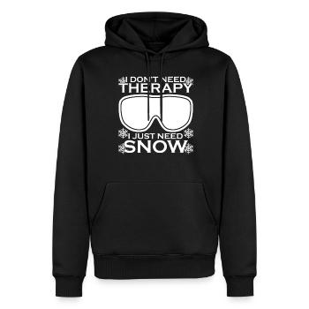 Snowboard Ski Lunettes de ski de montagne - Sweat à capuche Premium bio Homme - noir - Devant - Nico (187cm)