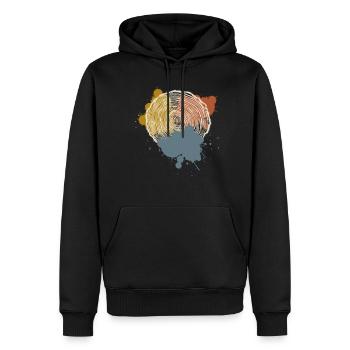 Holz Baumscheibe Tischler Holzfäller - Männer Premium Bio Hoodie - Schwarz - Vorne - Nico (187cm)