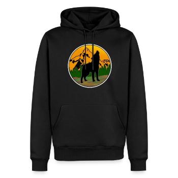 Forêt de loups Nature Bien-être animal en plein air Loups - Sweat à capuche Premium bio Homme - noir - Devant - Nico (187cm)