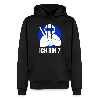Ninja Sieben Jahre zum 7. Geburtstag - Männer Premium Bio Hoodie - Schwarz - Vorne - Nico (187cm)