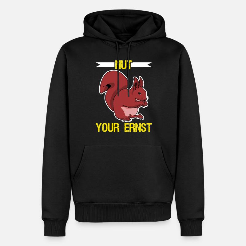 Eichhörnchen Nut your Ernst Squirrel - Männer Premium Bio Hoodie - Schwarz