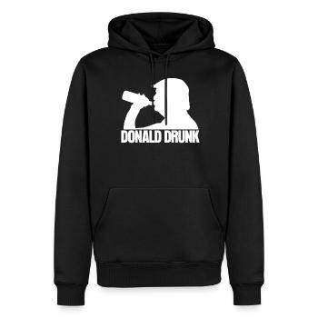 Alcool à boire de la bière - Sweat à capuche Premium bio Homme - noir - Devant - Nico (187cm)
