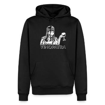 Wine Party Alcool Verre à vin - Sweat à capuche Premium bio Homme - noir - Devant - Nico (187cm)