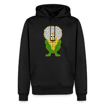Maïs soufflé au maïs - Sweat à capuche Premium bio Homme - noir - Devant - Nico (187cm)