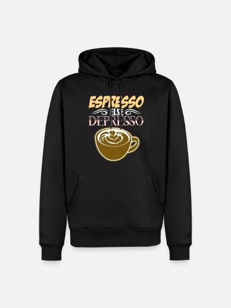 Espresso else Depresso - Men’s Premium Organic Hoodie - black