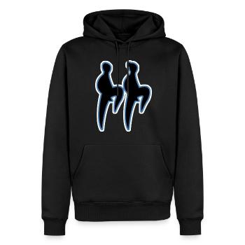 Boogie Woogie Retro Music Dancer Swing - Sweat à capuche Premium bio Homme - noir - Devant - Nico (187cm)
