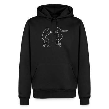 Boogie Woogie Tanzen - Männer Premium Bio Hoodie - Schwarz - Vorne - Nico (187cm)