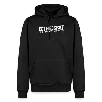 Betriebsrat Sprüche Betriebsrätin - Männer Premium Bio Hoodie - Schwarz - Vorne - Nico (187cm)