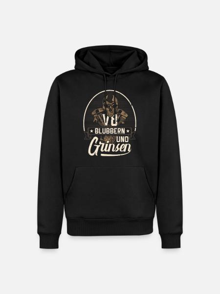 V8 - Blubbern und grinsen - Männer Premium Bio Hoodie - Schwarz