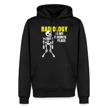 Röntgen Röntgenbild Radiologe Radiologie - Männer Premium Bio Hoodie - Schwarz - Vorne - Nico (187cm)
