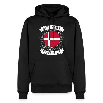 Hvide Sande Urlaub Dänemark - Männer Premium Bio Hoodie - Schwarz - Vorne - Nico (187cm)