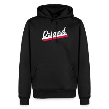 Polen Flagge - Männer Premium Bio Hoodie - Schwarz - Vorne - Nico (187cm)
