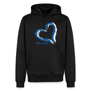 Griechenland Malaka Herz Grieche - Männer Premium Bio Hoodie - Schwarz - Vorne - Nico (187cm)