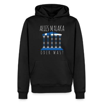 Malaka Grieche griechisch Griechenland - Männer Premium Bio Hoodie - Schwarz - Vorne - Nico (187cm)