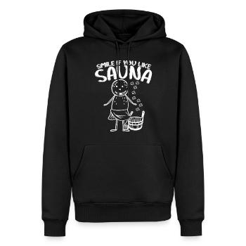 Sauna Saunisten Saunieren - Männer Premium Bio Hoodie - Schwarz - Vorne - Nico (187cm)