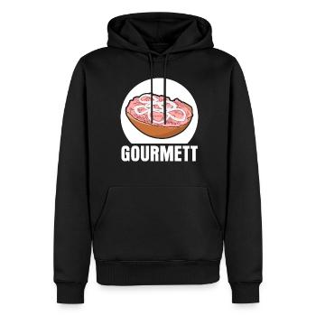 Mettbrötchen Gourmet Mettigel Mett - Männer Premium Bio Hoodie - Schwarz - Vorne - Nico (187cm)