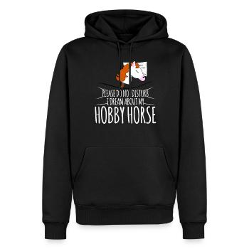 Hobbyhorse Cheval de loisir endormi - Sweat à capuche Premium bio Homme - noir - Devant - Nico (187cm)