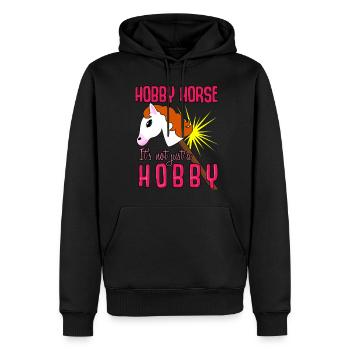 Hobby Horse Hobbyhorse - Sweat à capuche Premium bio Homme - noir - Devant - Nico (187cm)