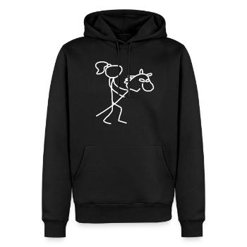 Hobby Horse Hobby Horsing - Männer Premium Bio Hoodie - Schwarz - Vorne - Nico (187cm)