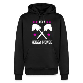 Hobby Horse Team Hobby Horsing - Sweat à capuche Premium bio Homme - noir - Devant - Nico (187cm)
