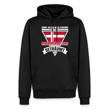 Ringkøbing Fjord Witz Flagge Dänemark - Männer Premium Bio Hoodie - Schwarz - Vorne - Nico (187cm)