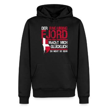 Ringkøbing Urlaub Flagge Dänemark - Männer Premium Bio Hoodie - Schwarz - Vorne - Nico (187cm)