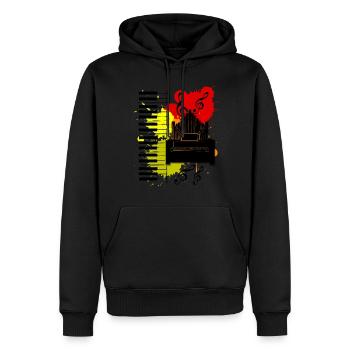 Orgel Orgelspieler Spruch Organist - Männer Premium Bio Hoodie - Schwarz - Vorne - Nico (187cm)