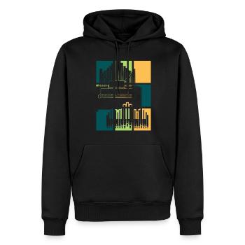 Organ Retro Organ Player Organist - Men’s Premium Organic Hoodie - black - Front - Nico (187cm)