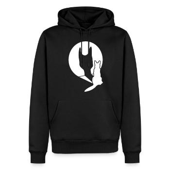 Chien de berger blanc Ombre Chiens de berger - Sweat à capuche Premium bio Homme - noir - Devant - Nico (187cm)