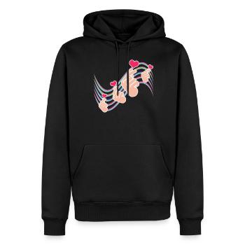 Kpop Heart K-Pop Korean Popmusic - Männer Premium Bio Hoodie - Schwarz - Vorne - Nico (187cm)