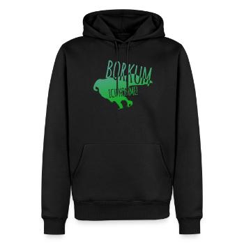 Borkum Urlaub - Männer Premium Bio Hoodie - Schwarz - Vorne - Nico (187cm)