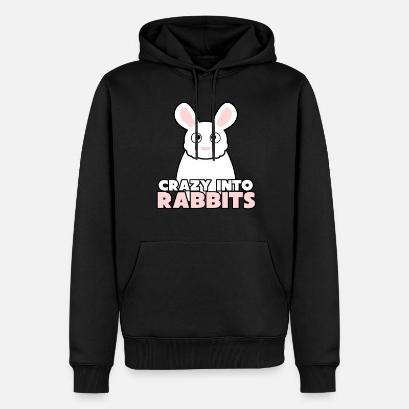 Lapin Lapin Lapin Lapin - Sweat à capuche Premium bio Homme - noir