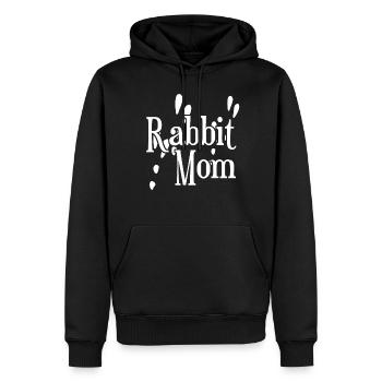 Lapin Maman Lapin Patte Lapin Lapin - Sweat à capuche Premium bio Homme - noir - Devant - Nico (187cm)