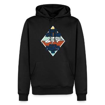 Zugspitze Berge - Männer Premium Bio Hoodie - Schwarz - Vorne - Nico (187cm)