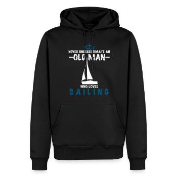 Segeln Segler Segelboot Segelclub - Männer Premium Bio Hoodie - Schwarz - Vorne - Nico (187cm)