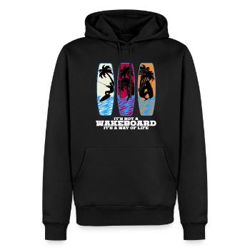 Wakeboard Wakeboarder Wakeboards - Sweat à capuche Premium bio Homme - noir - Devant - Nico (187cm)
