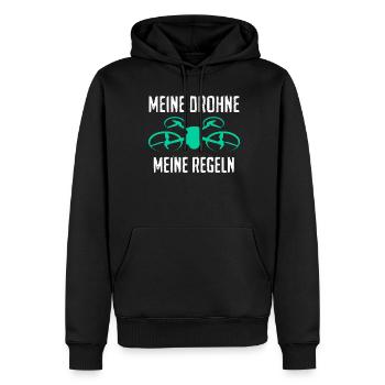 Drohne Quadcopter Regeln Quadrocopter - Männer Premium Bio Hoodie - Schwarz - Vorne - Nico (187cm)