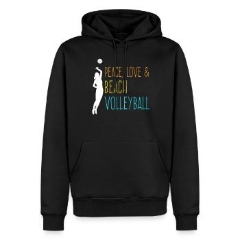 Volleyballspielerin Beach Volleyball - Männer Premium Bio Hoodie - Schwarz - Vorne - Nico (187cm)