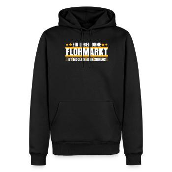 Trödelmarkt Witz Flohmarkt - Männer Premium Bio Hoodie - Schwarz - Vorne - Nico (187cm)