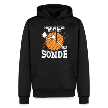 Sondeln Spruch Metalldetektor Sondler - Männer Premium Bio Hoodie - Schwarz - Vorne - Nico (187cm)