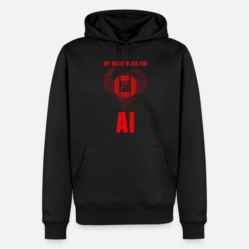 Programmeur administrateur Intelligence artificielle - Sweat à capuche Premium bio Homme - noir