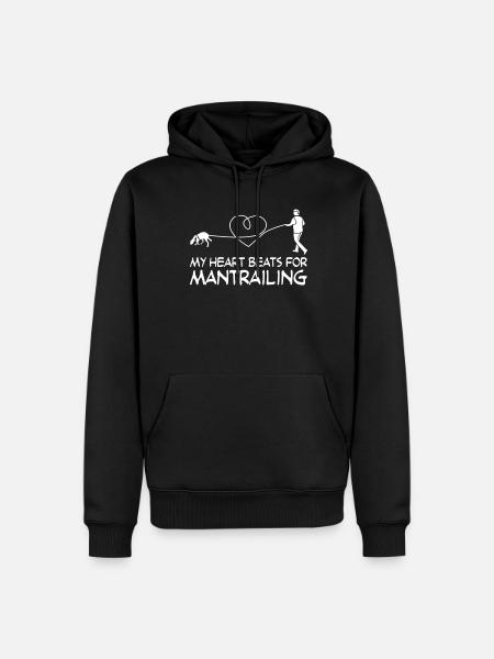 Mantrailer Chien Chiens Mantrailing - Sweat à capuche Premium bio Homme - noir