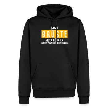 Mann männlich Männer Vatertag - Männer Premium Bio Hoodie - Schwarz - Vorne - Nico (187cm)